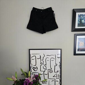 🖤 GUESS Black Metallic Tweed Shorts – Brand New!